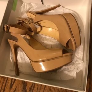 Jessica Simpson Nude Patent Leather Pumps
